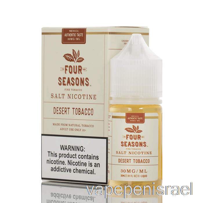 חד פעמי Vape Israel מלח טבק מדבר - ארבע עונות - 30 מ"ל 30 מ"ג